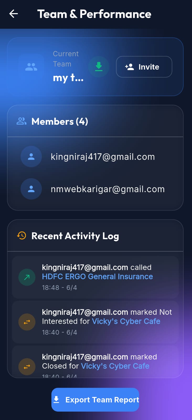 G Leads CRM PRO App Screen 5